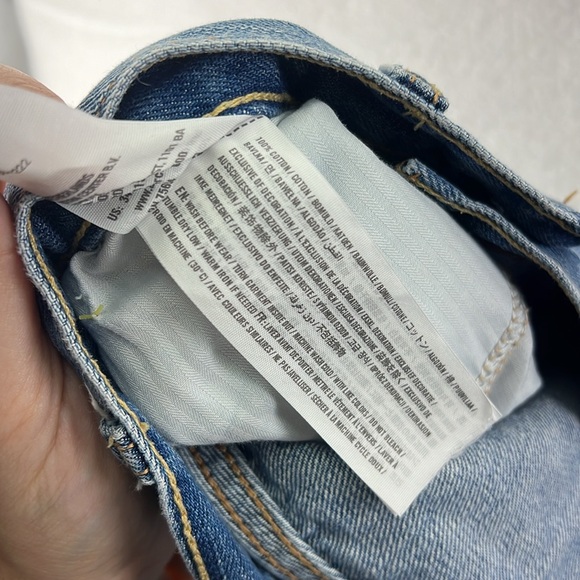 Hollister Blue Jean Shorts Cut Off Distressed Juniors Size 3 - Picture 8 of 8